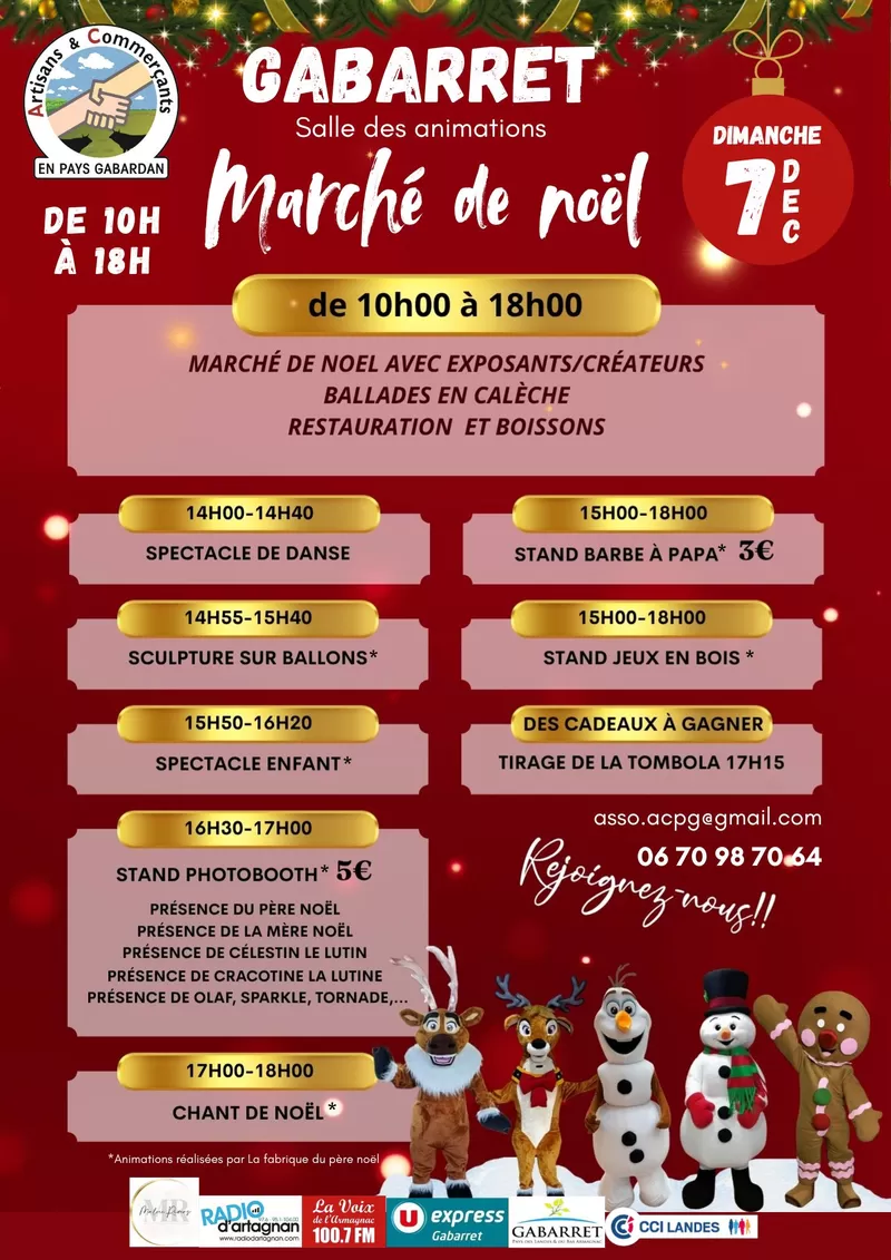 affiche Marché de Noël à  Gabarret