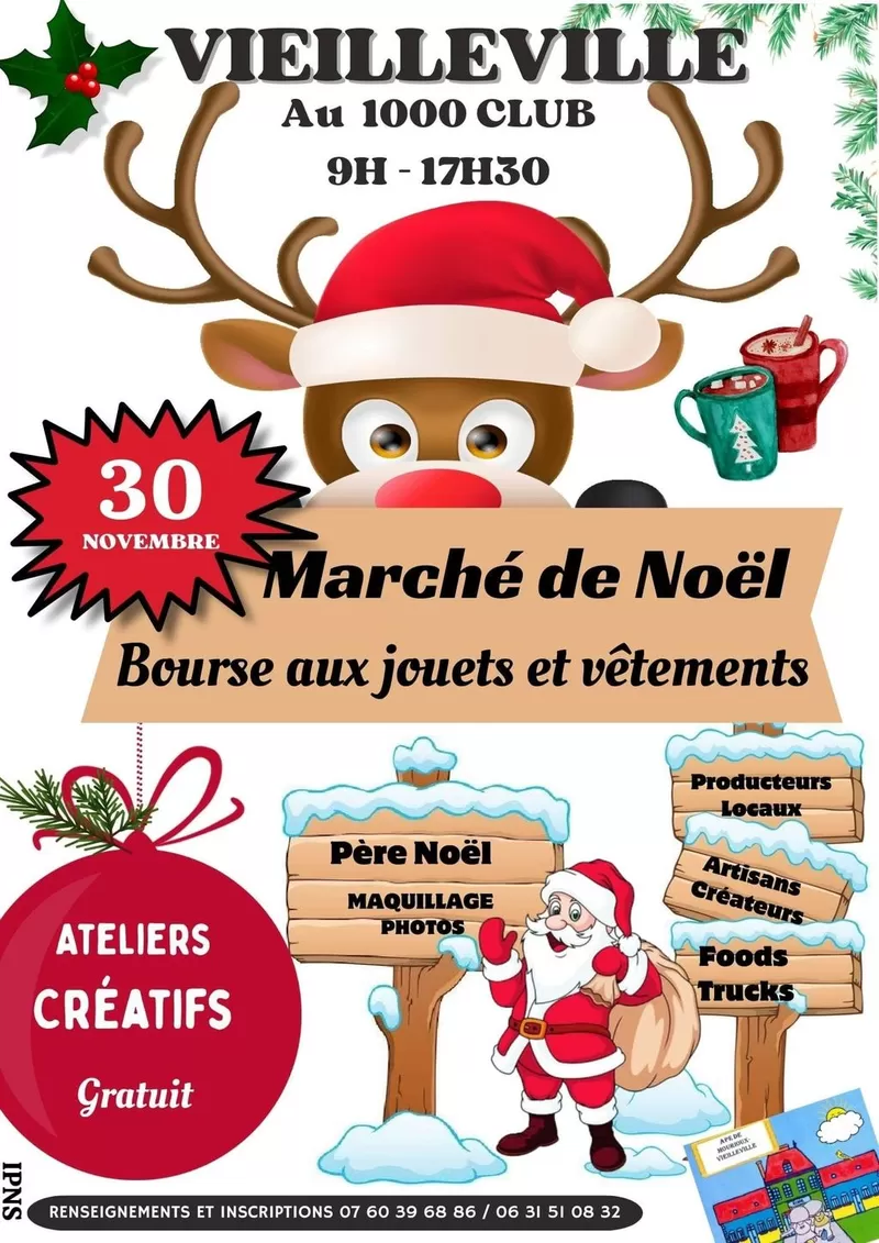affiche Marché de Noël - Bourse aux Jouets et Vêtements à Mourioux-Vieilleville