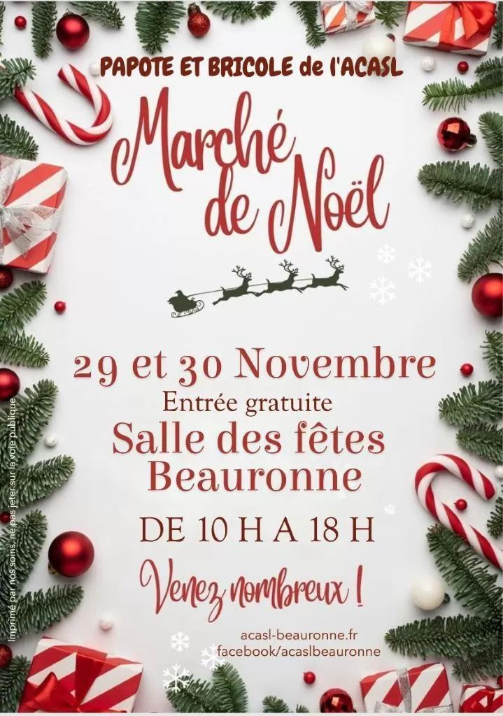 affiche Marché de Noël à Beauronne