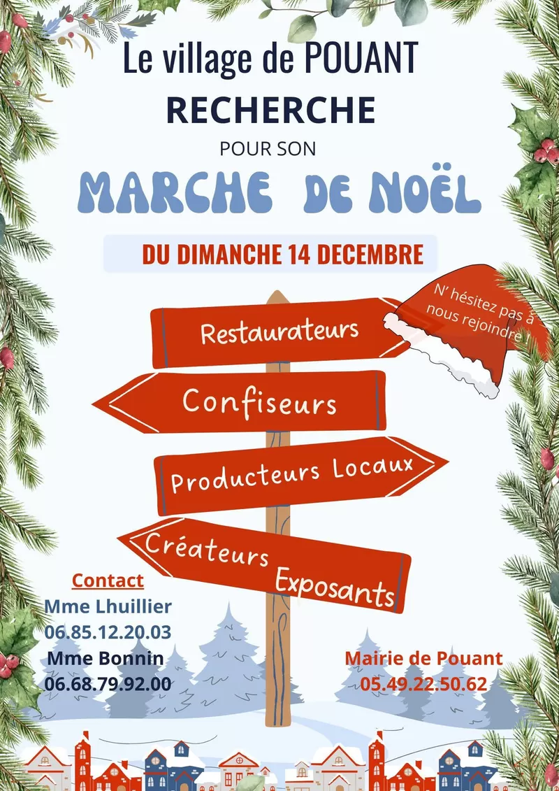 affiche Marché de Noël à Pouant à Pouant