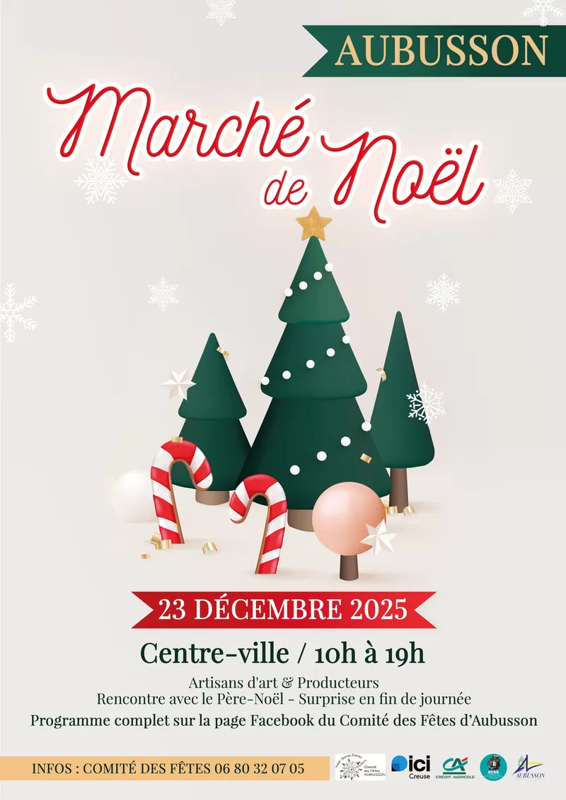 affiche Marché de Noël - Aubusson à Aubusson
