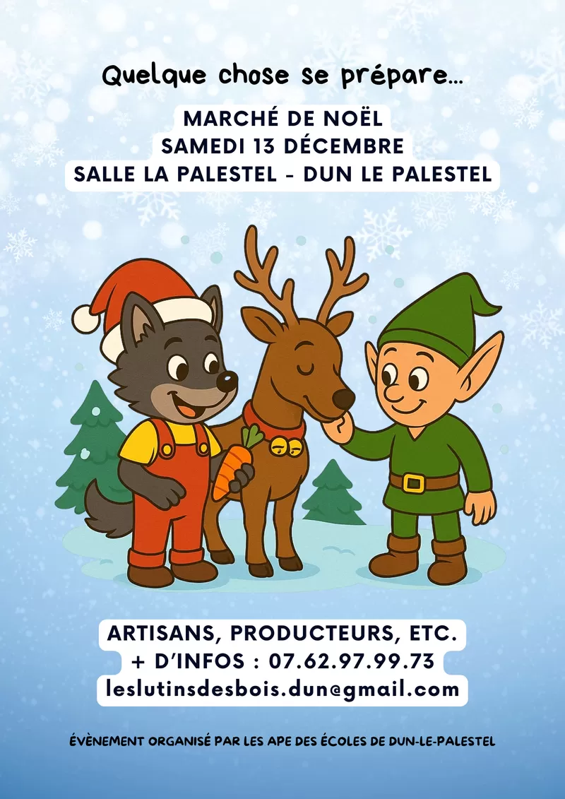 affiche Marché de Noël Dun-le-Palestel à Dun-le-Palestel