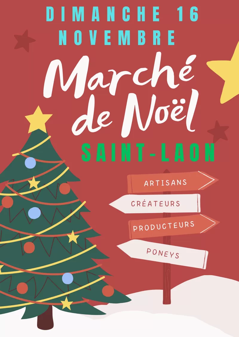 affiche Marché de Noël à Saint-Laon à  Saint-Laon