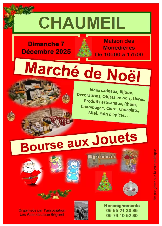 affiche Marché de Noël à  Chaumeil