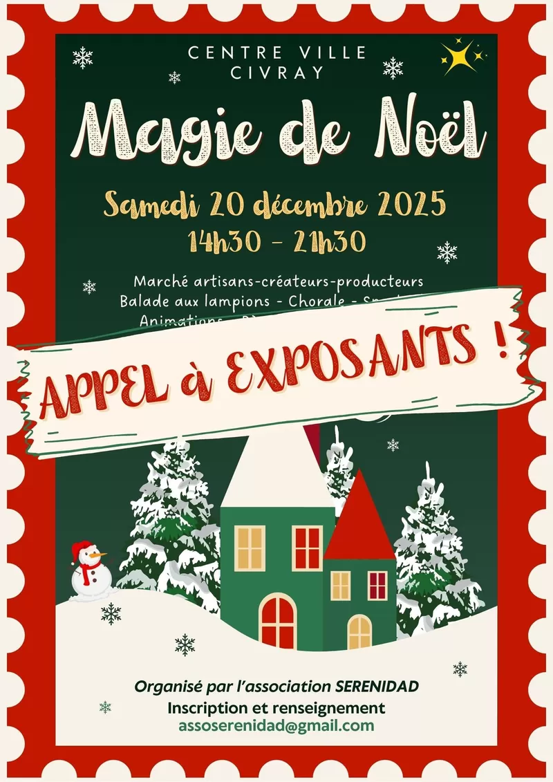affiche Marché de Noël de Civray à  Civray