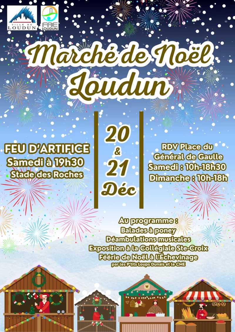 affiche Marché de Noël LOUDUN à  Loudun