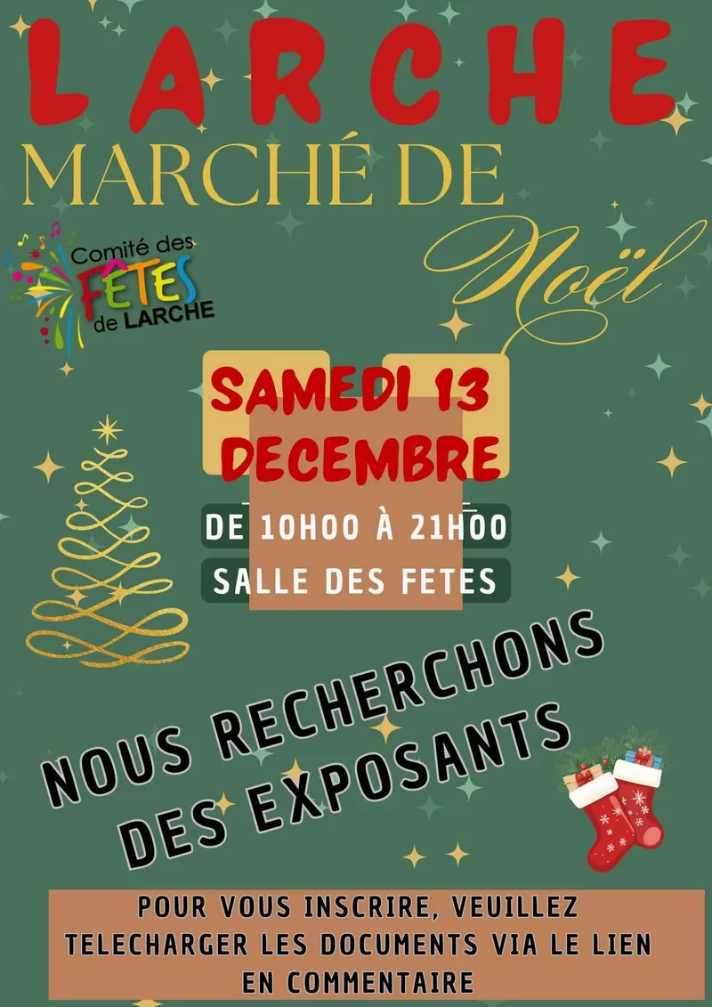 affiche Marché de Noel à Larche à Larche