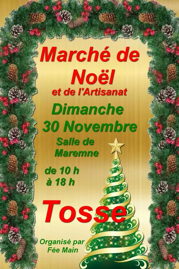 affiche Marché de Noël et de l'artisanat à  Tosse