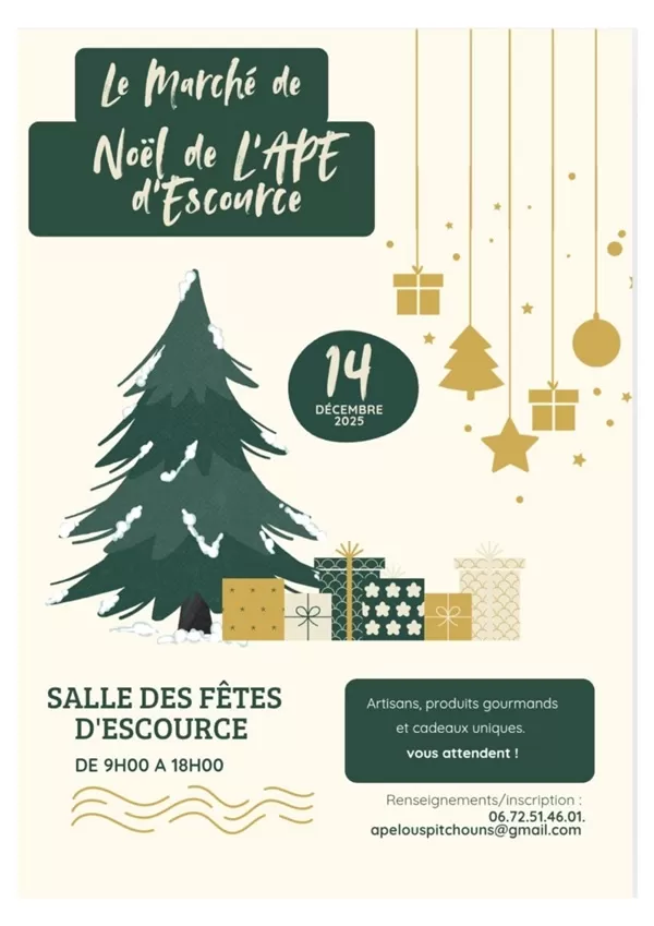 affiche Marché de noël à  Escource