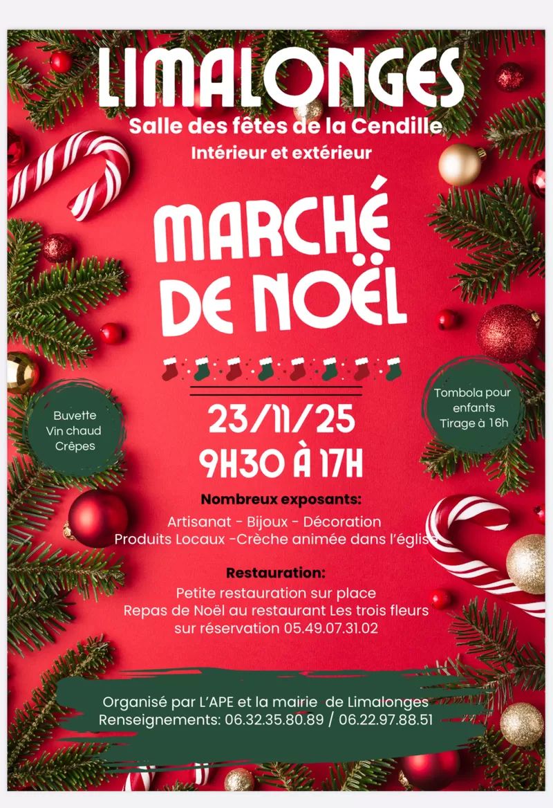 affiche Marché de Noël à  Limalonges