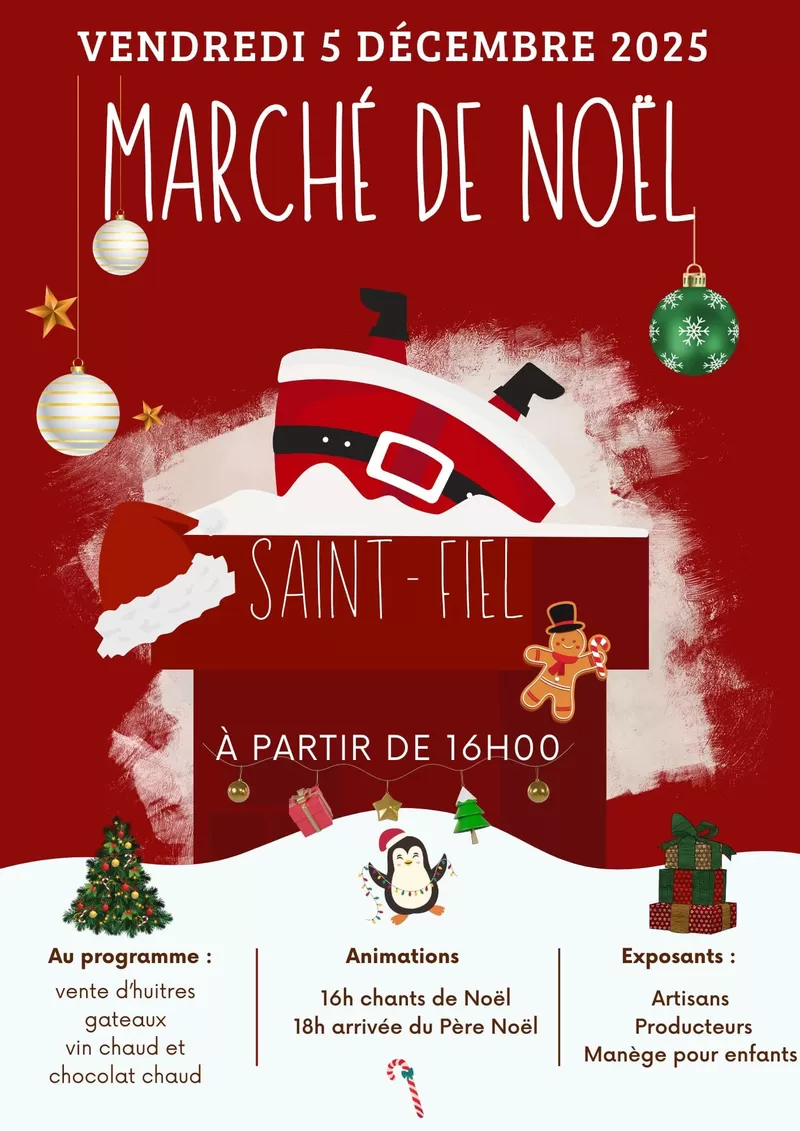 affiche Marché de Noël à Saint-Fiel