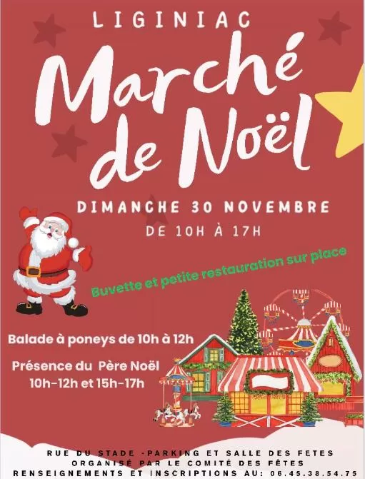 affiche Marché de Noël à  Liginiac