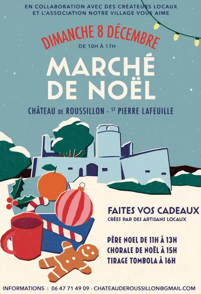 affiche Marché de Noël à  Saint-Pierre-Lafeuille