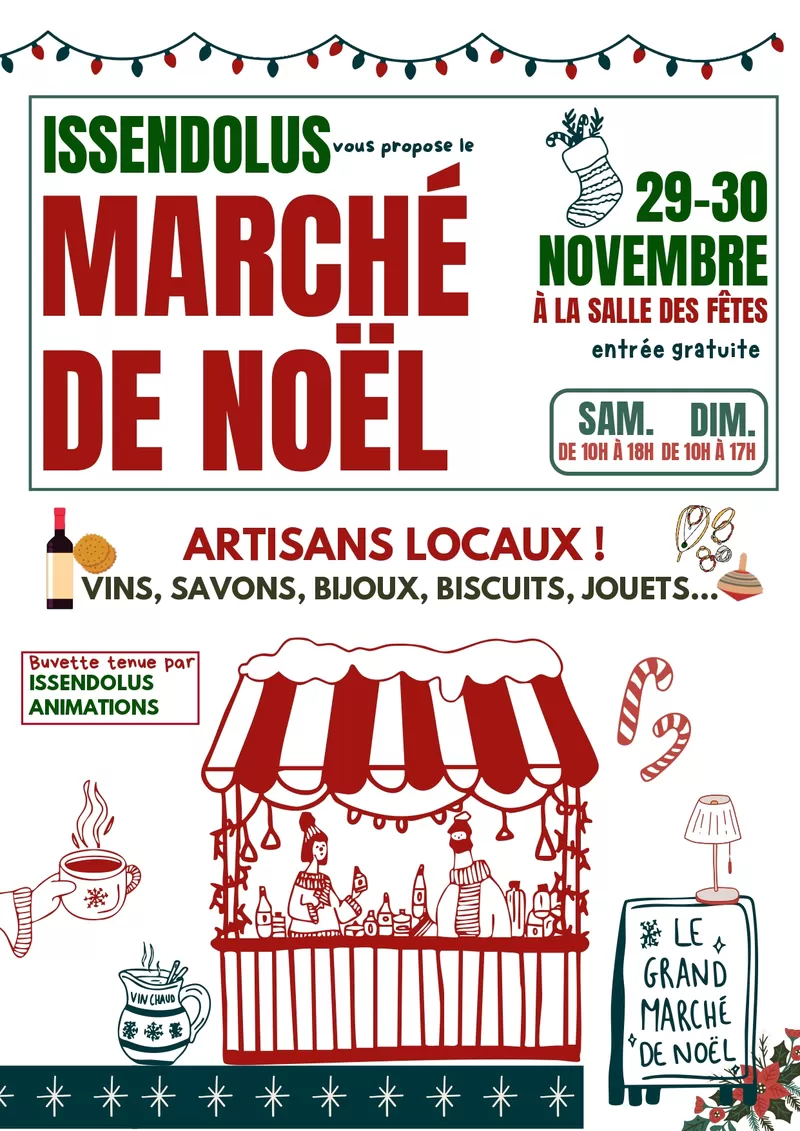 affiche Marché de Noël à Issendolus à  Issendolus