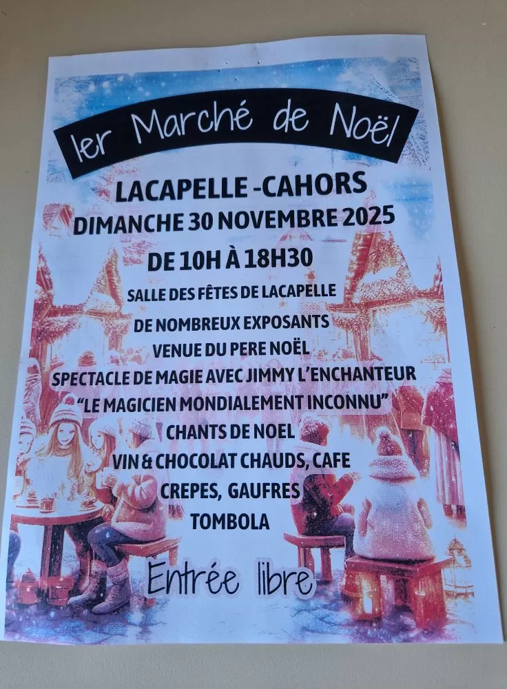 affiche Marché de Noël à Lacapelle (Cahors) à  Cahors