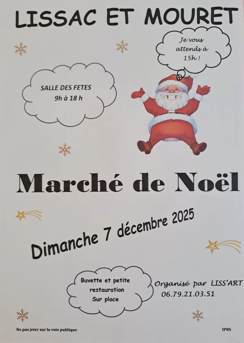 affiche Marché de Noël à Lissac-et-Mouret à  Lissac-et-Mouret