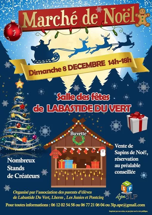 affiche Marché de Noël à Labastide-du-Vert à  Labastide-du-Vert