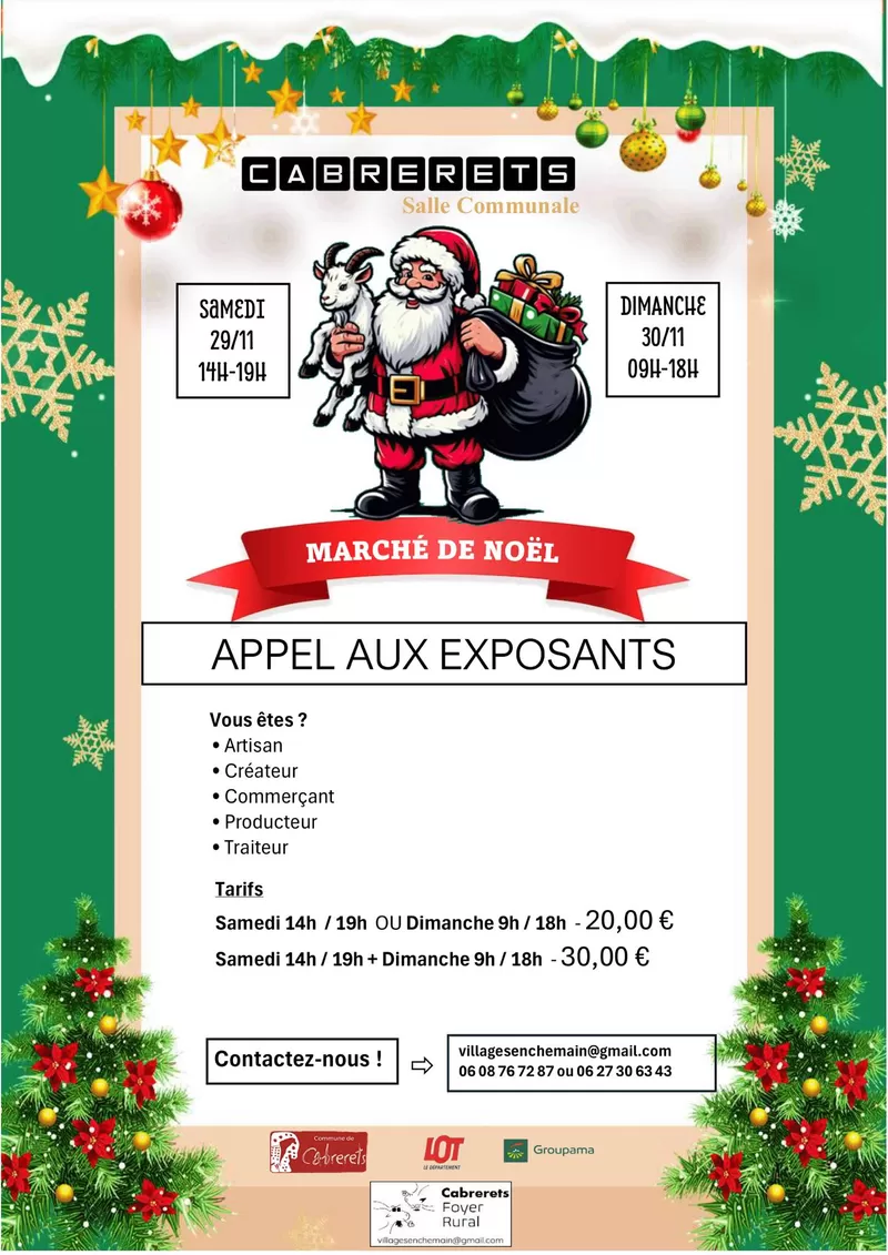affiche Marché de Noël de Cabrerets à  Cabrerets