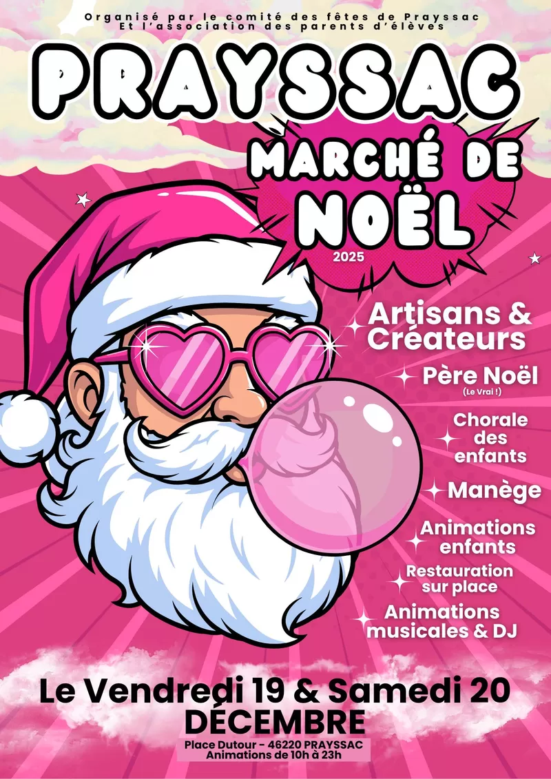 affiche Marché de Noël de Prayssac à  Prayssac