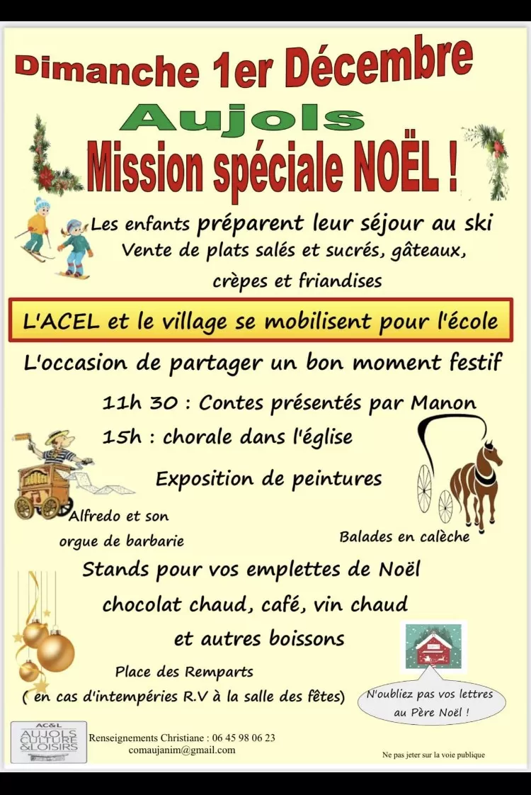 affiche Marché de Noël à Aujols