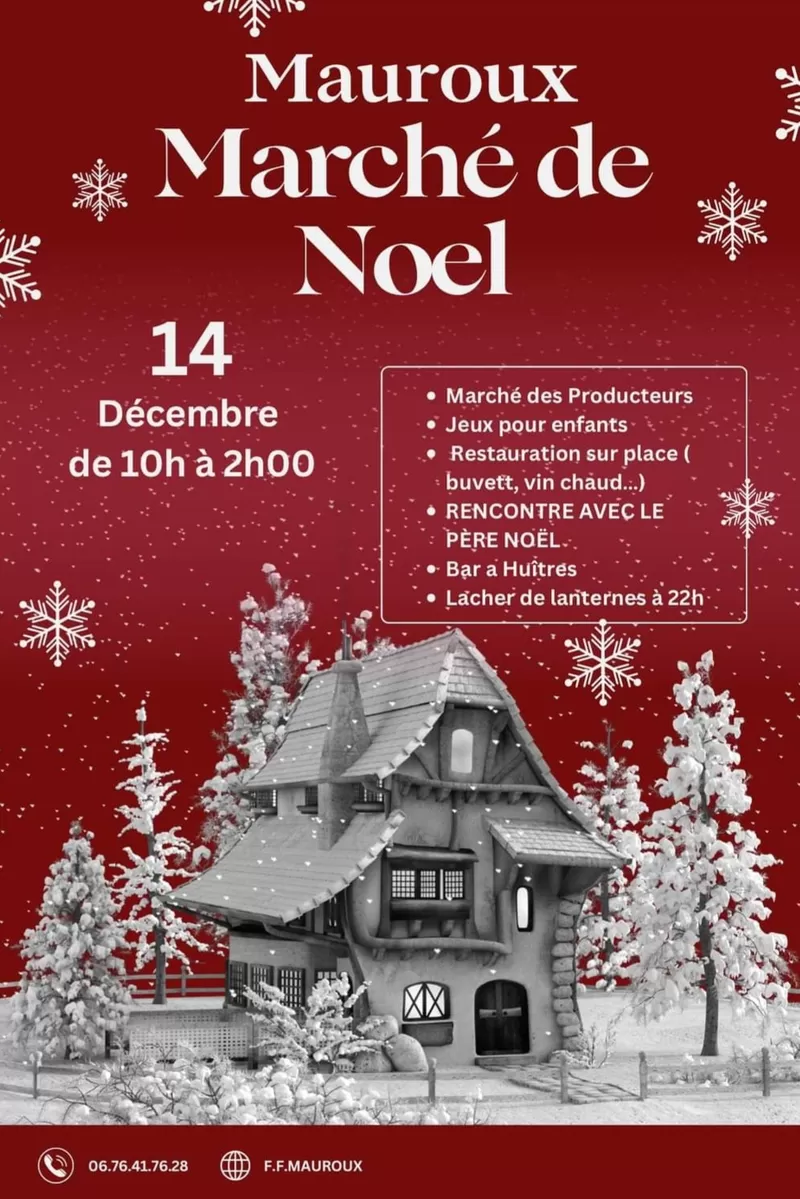 affiche Marché de Noël à Mauroux à  Mauroux
