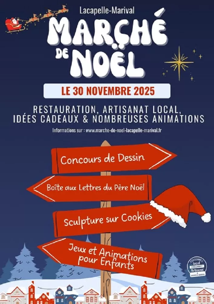 affiche Marché de Noël à Lacapelle-Marival à  Lacapelle-Marival