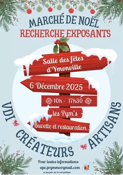 affiche Marché de Noël de l'APE à Ymonville