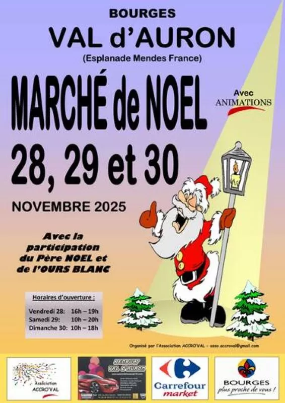 affiche Marché de Noël du Val d'Auron à  Bourges