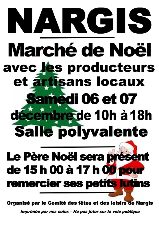 affiche Marché de Noël à  Nargis