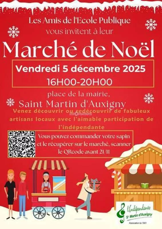 affiche Marché de Noël à Saint-Martin-d'Auxigny à  Saint-Martin-d'Auxigny