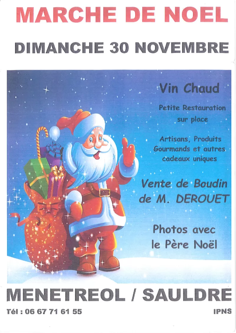 affiche Marché de Noël à  Ménétréol-sur-Sauldre