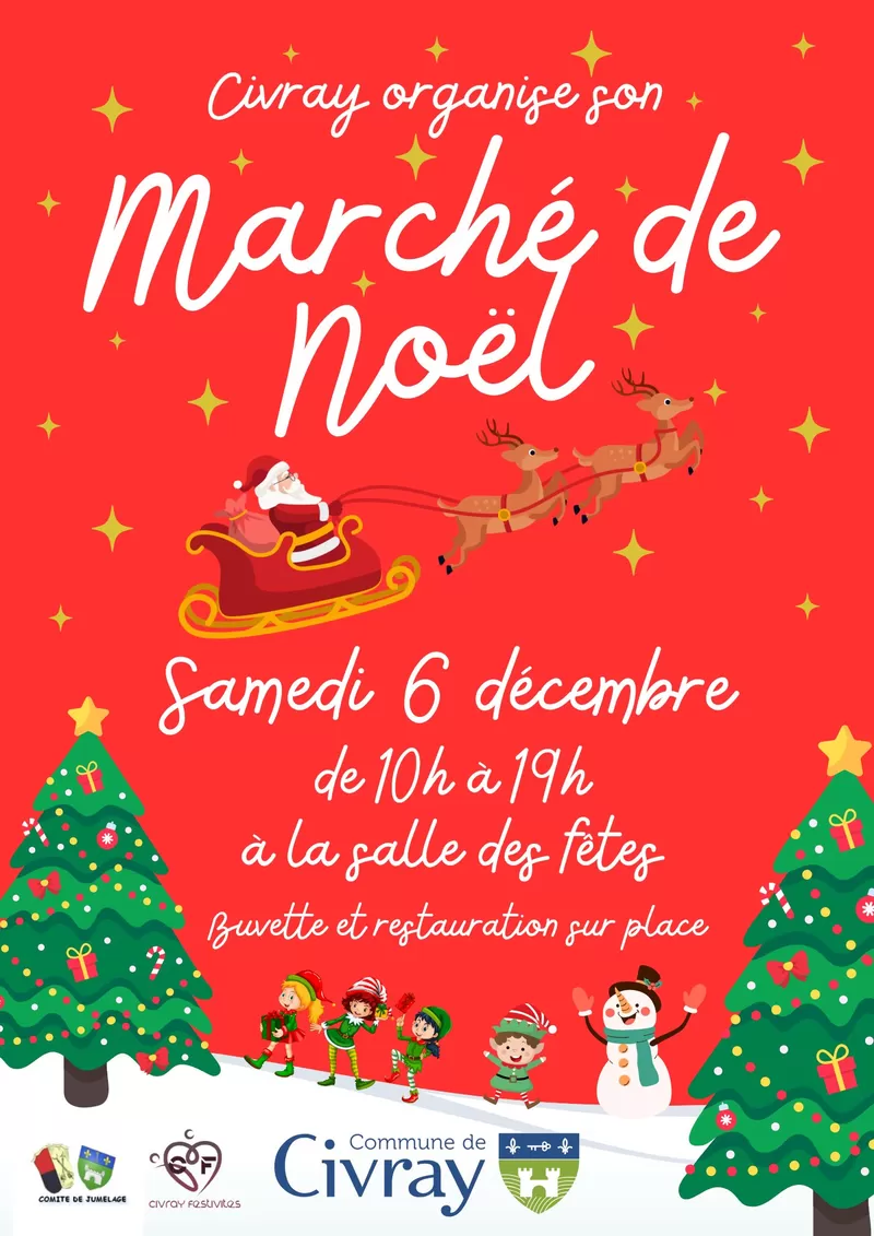 affiche Marché de Noël de Civray à  Civray