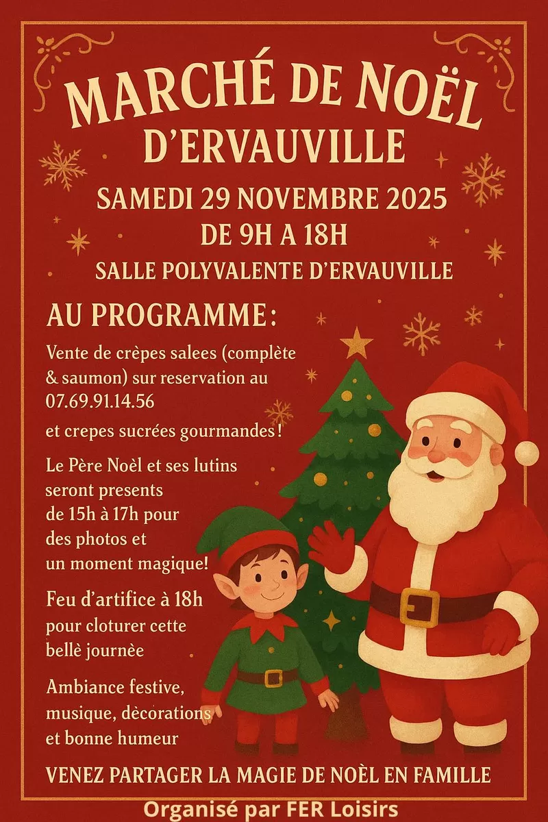 affiche Marché de Noël à  Ervauville