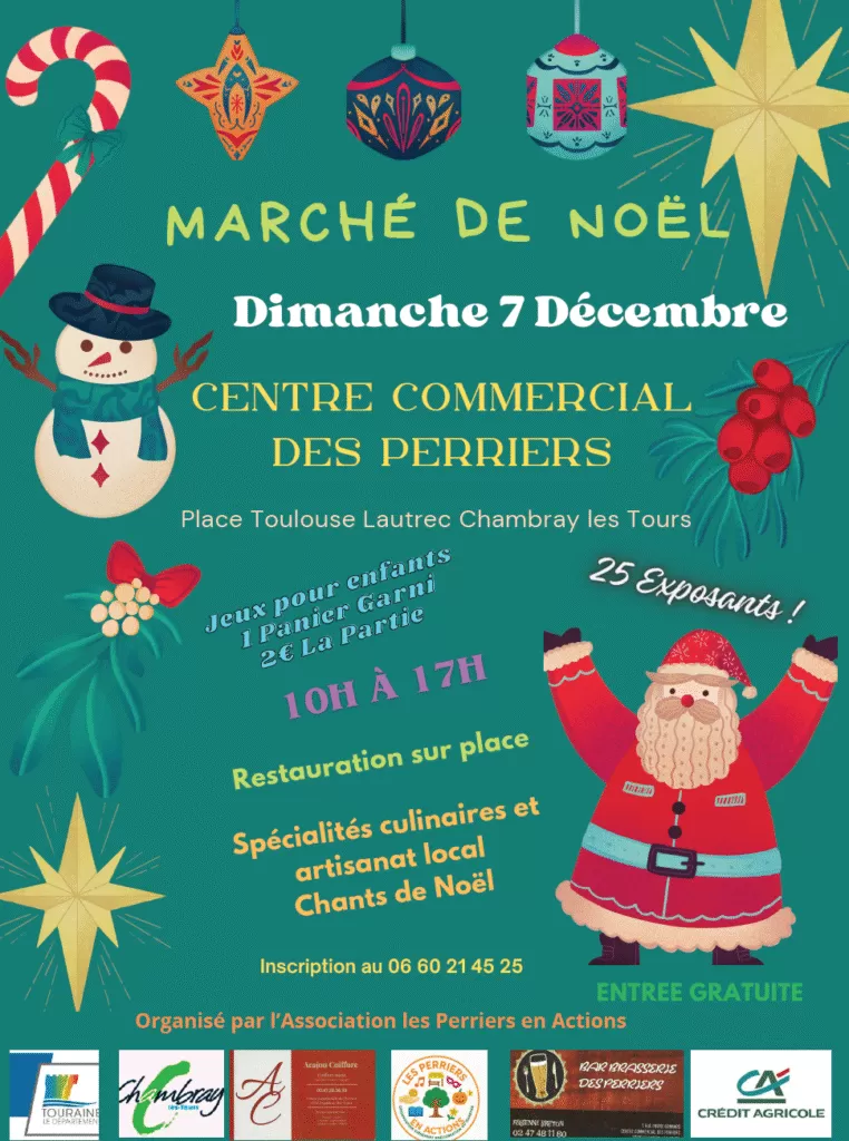affiche Marché de Noël des Perriers à  Chambray-lès-Tours