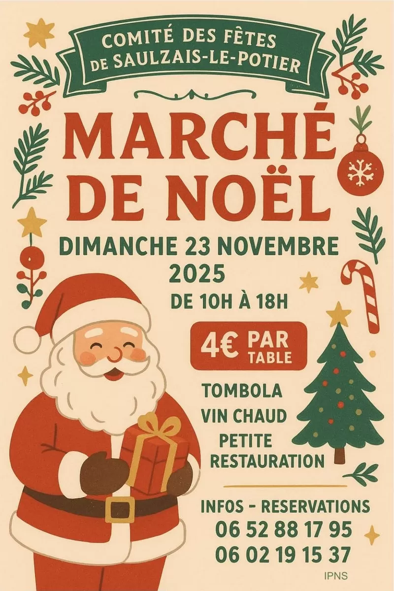 affiche Marché de Noël de Saulzais-Le-Potier à Saulzais-le-Potier