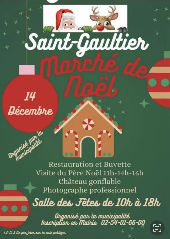 affiche Marché de Noël à Saint-Gaultier