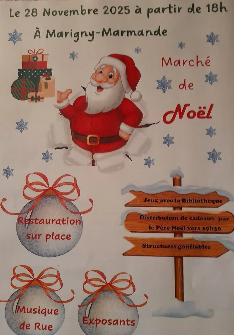 affiche Marché de Noël à  Marigny-Marmande