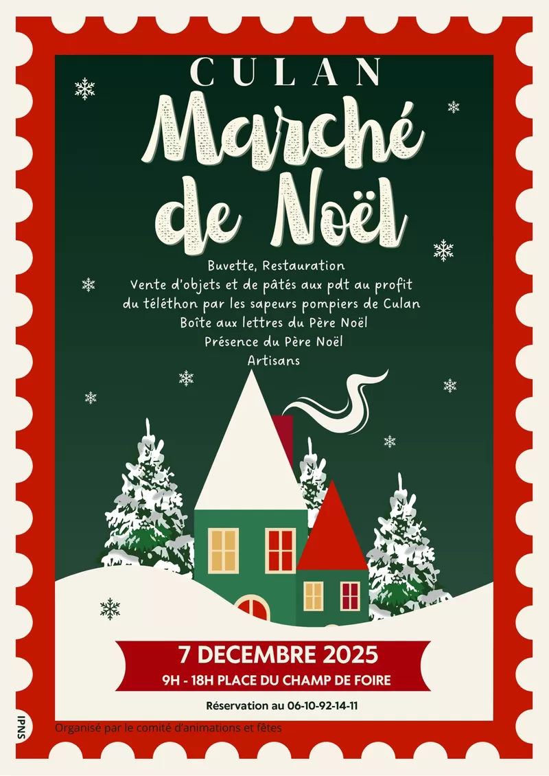 affiche Marché de Noël de Culan à  Culan