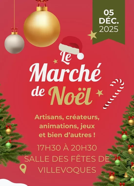 affiche Marché de Noël à  Villevoques