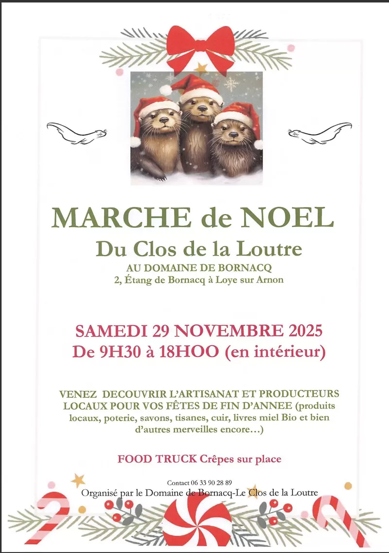 affiche Marché de Noël du Clos de la Loutre à  Loye-sur-Arnon