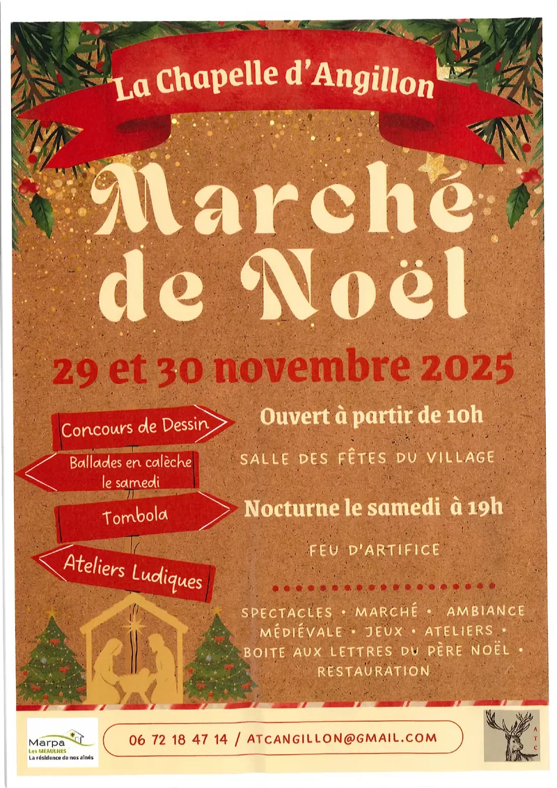affiche Marché de Noël à La Chapelle-d'Angillon