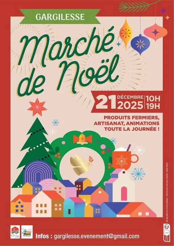 affiche Marché de Noël à Gargilesse à Gargilesse-Dampierre