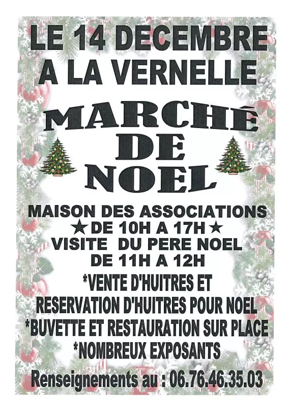 affiche Marché de Noël à La Vernelle