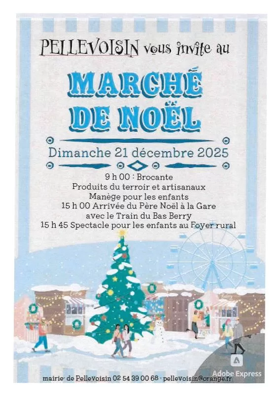 affiche Marché de Noël à  Pellevoisin