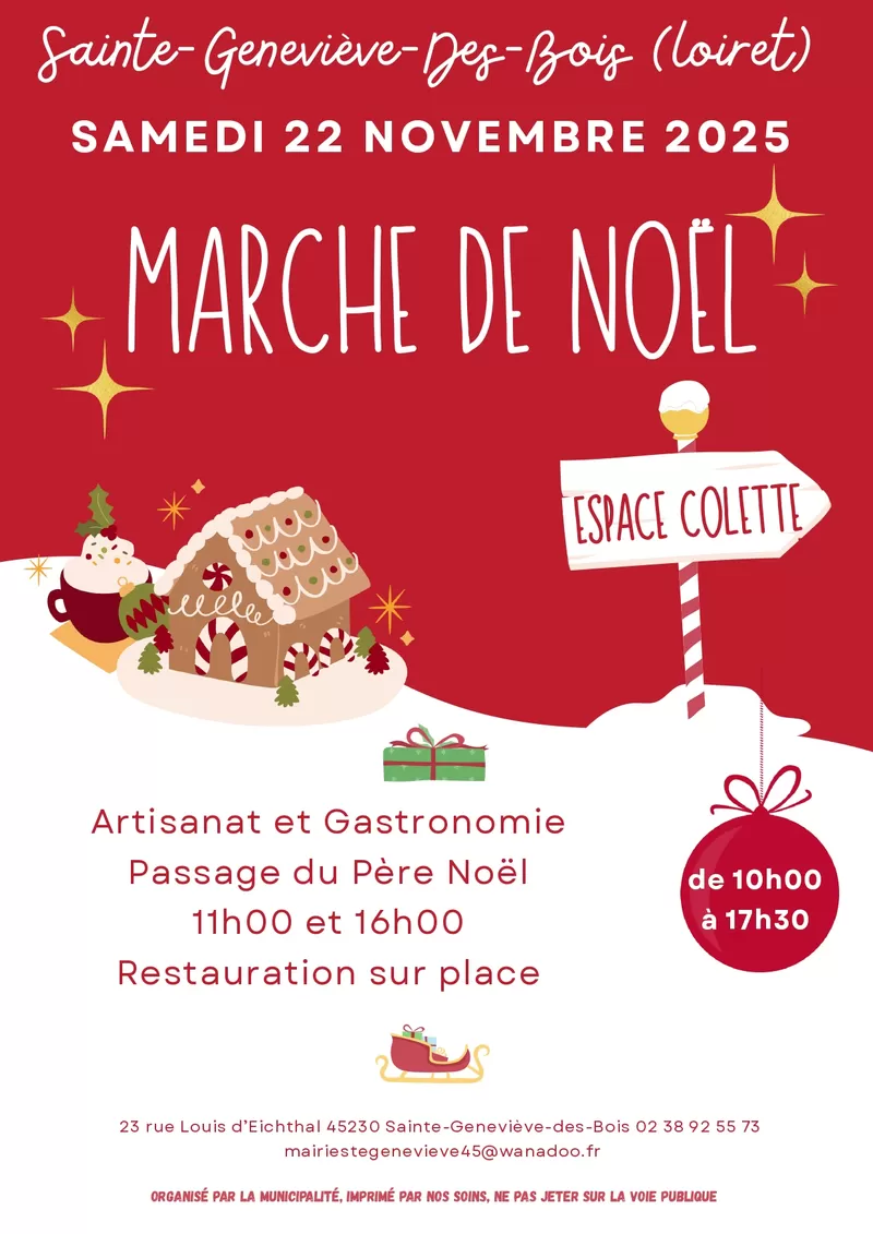 affiche Marché de Noël à  Sainte-Geneviève-des-Bois