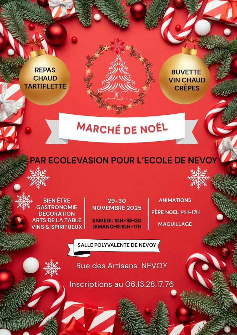 affiche Marché de Noël Nevoy à  Nevoy
