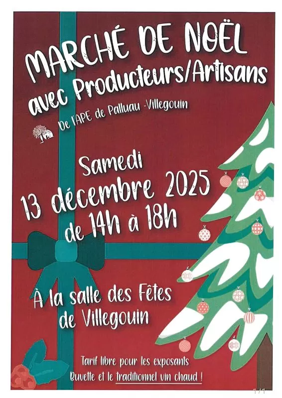affiche Marché de Noël à  Villegouin