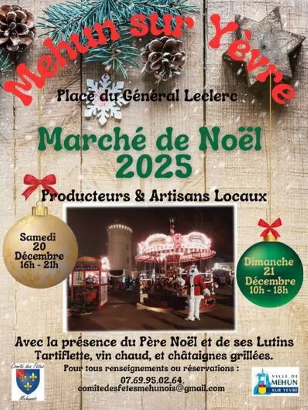 affiche Marché de Noël de Mehun-sur-Yèvre à  Mehun-sur-Yèvre