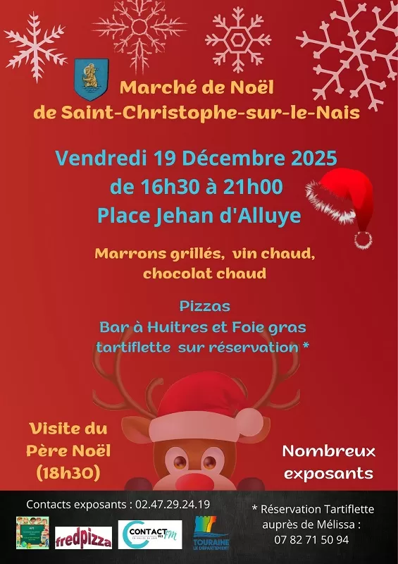 affiche Marché de Noël de SAINT CHRISTOPHE SUR LE NAIS à Saint-Christophe-sur-le-Nais