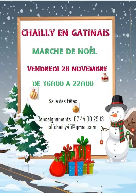 affiche Marché de Noël à  Chailly-en-Gâtinais